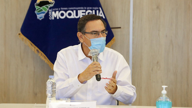 PERÚ: Presidente Vizcarra en Moquegua: Una respuesta conjunta y articulada con regiones es la manera correcta para enfrentar al coronavirus