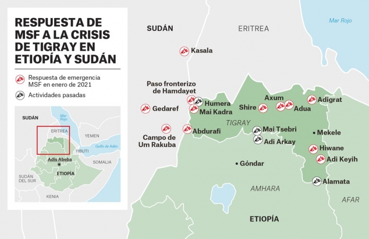 Respuesta de MSF a la crisis de Tigray en Etiopía y Sudán