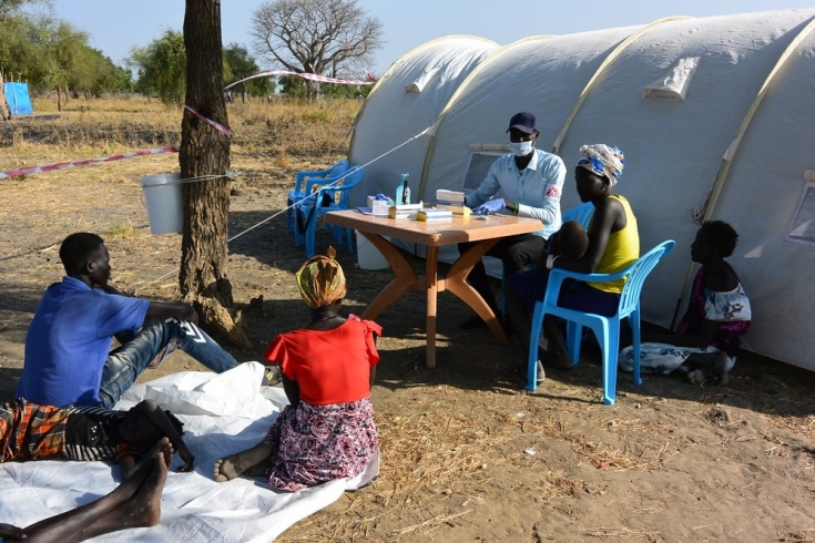 Clínica móvil MSF en Riang, estado de Jonglei, Sudán del Sur.
