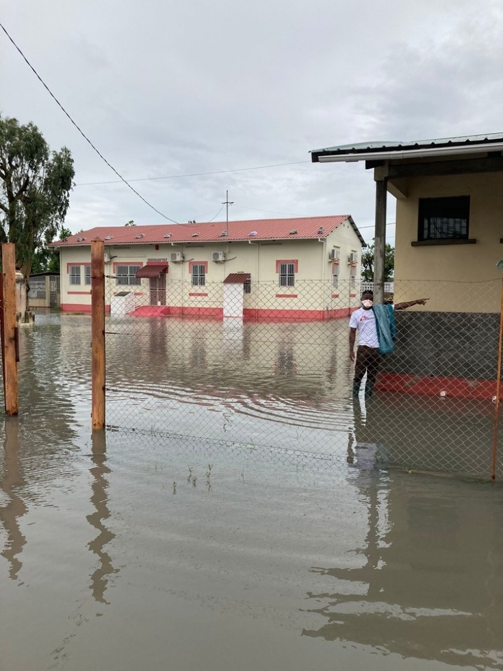 Consecuencias del paso del ciclón Eloise en Punta Gea, Mozambique