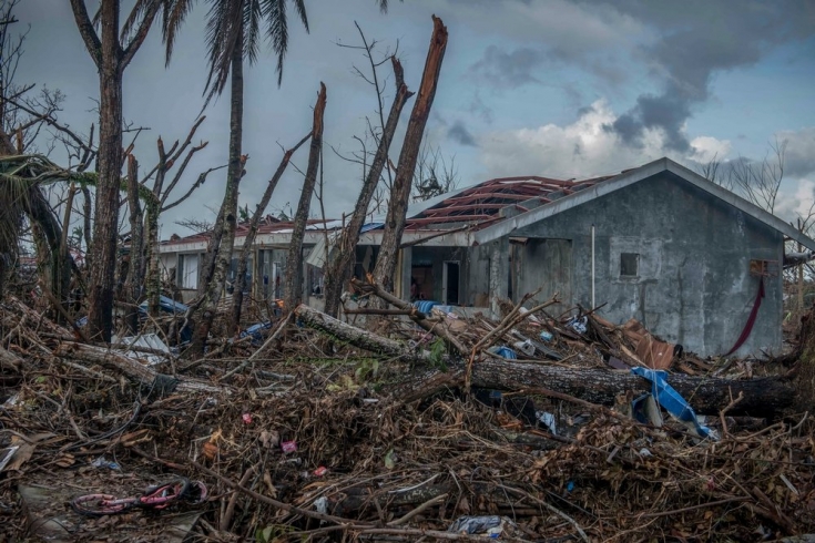 Tacloban tras el paso del tifón Haiyan, Filipinas, 2013.