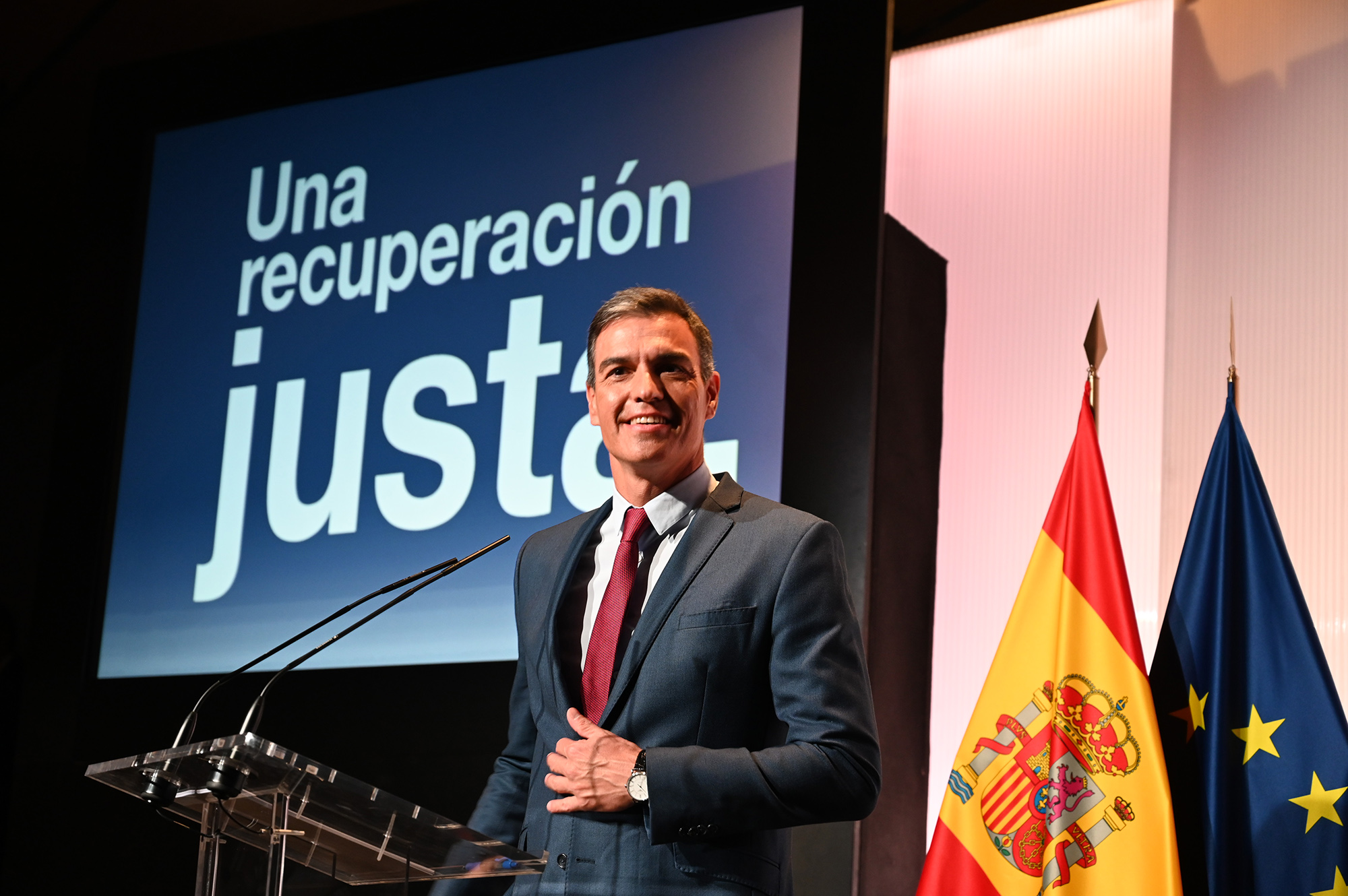 El presidente del Gobierno, Pedro Sánchez, pronuncia una conferencia en la Casa de América