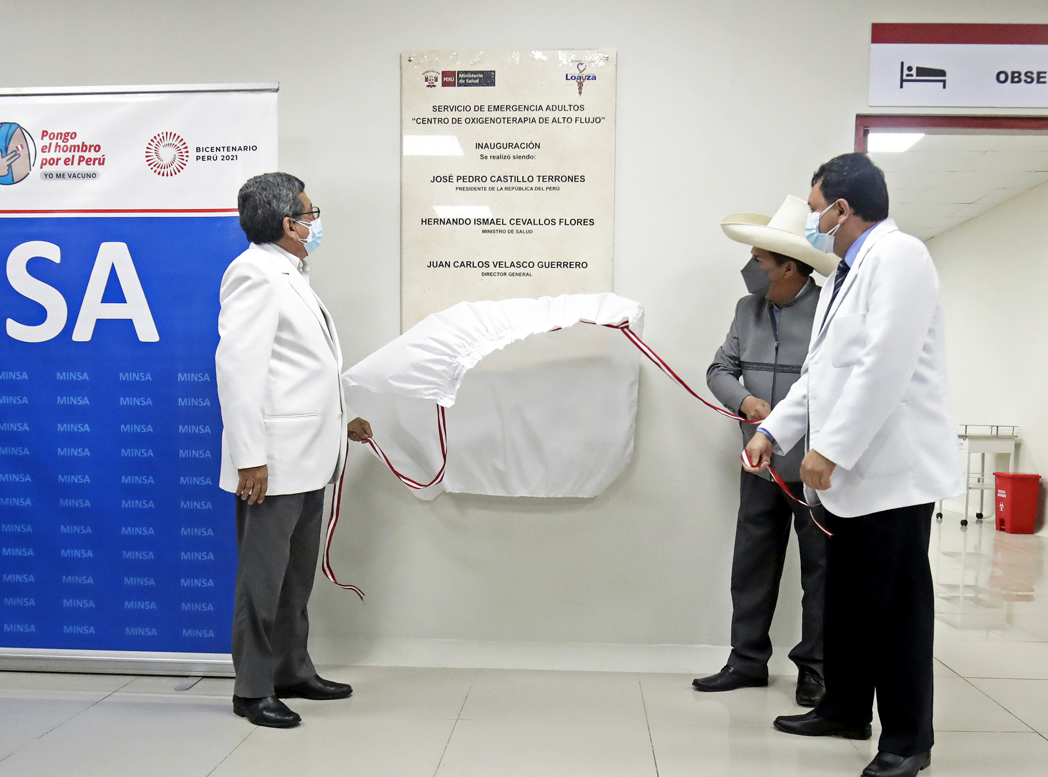 PERÚ: Presidente Pedro Castillo inauguro Centro de Oxigenoterapia de Alto Flujo en el Hospital Loayza