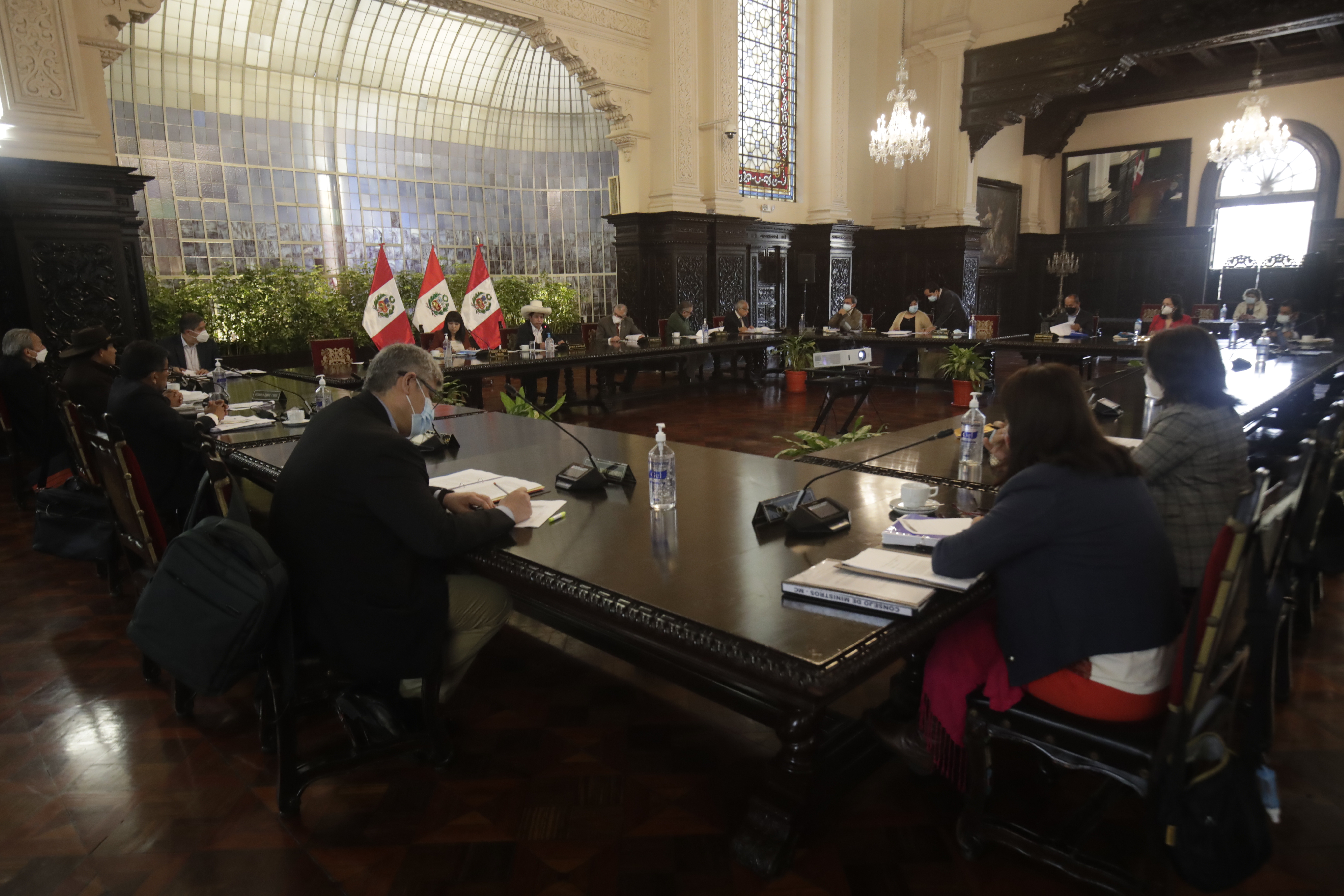 PERÚ: Presidente Pedro Castillo lidera reunión del Consejo de Ministros en Palacio de Gobierno