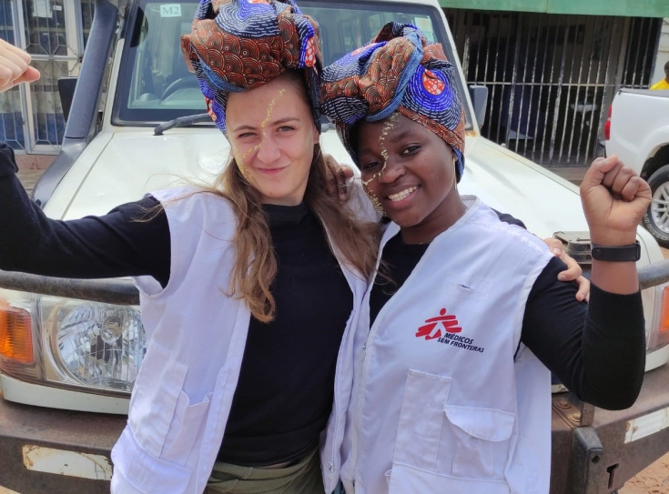 Belén y Vilelina, trabajadoras MSF en Mueda, Mozambique.
