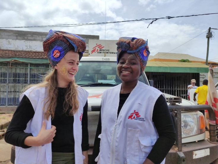 Belén y Vilelina, trabajadoras MSF en Mueda, Mozambique.