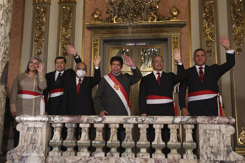 PERÚ: Presidente Pedro Castillo toma juramento a cuatro nuevos ministros de Estado