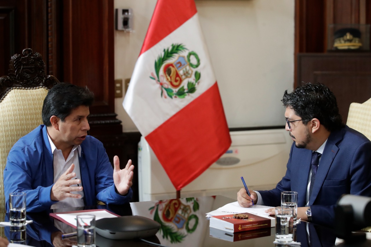 Presidente Castillo reafirmó su respeto a libertad de expresión y aseguró que no existe ninguna reforma que vulnere el trabajo de la prensa