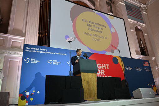 Pedro Sánchez participa en la VII Conferencia de  Reposición del Fondo Mundial para combatir el Sida, la Malaria y la Tuberculos
