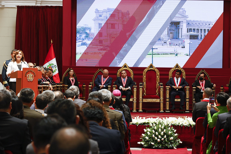 PERÚ: Presidenta Boluarte ratifica compromiso de trabajar en conjunto por una justicia que responda a expectativas de todos los peruanos