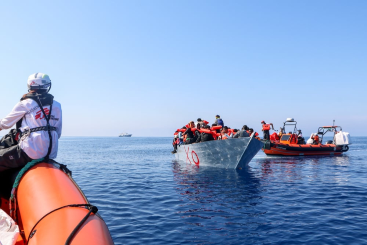 Rescate en el Mediterráneo, desde una de las lanchas del Geo Barents de MSF
