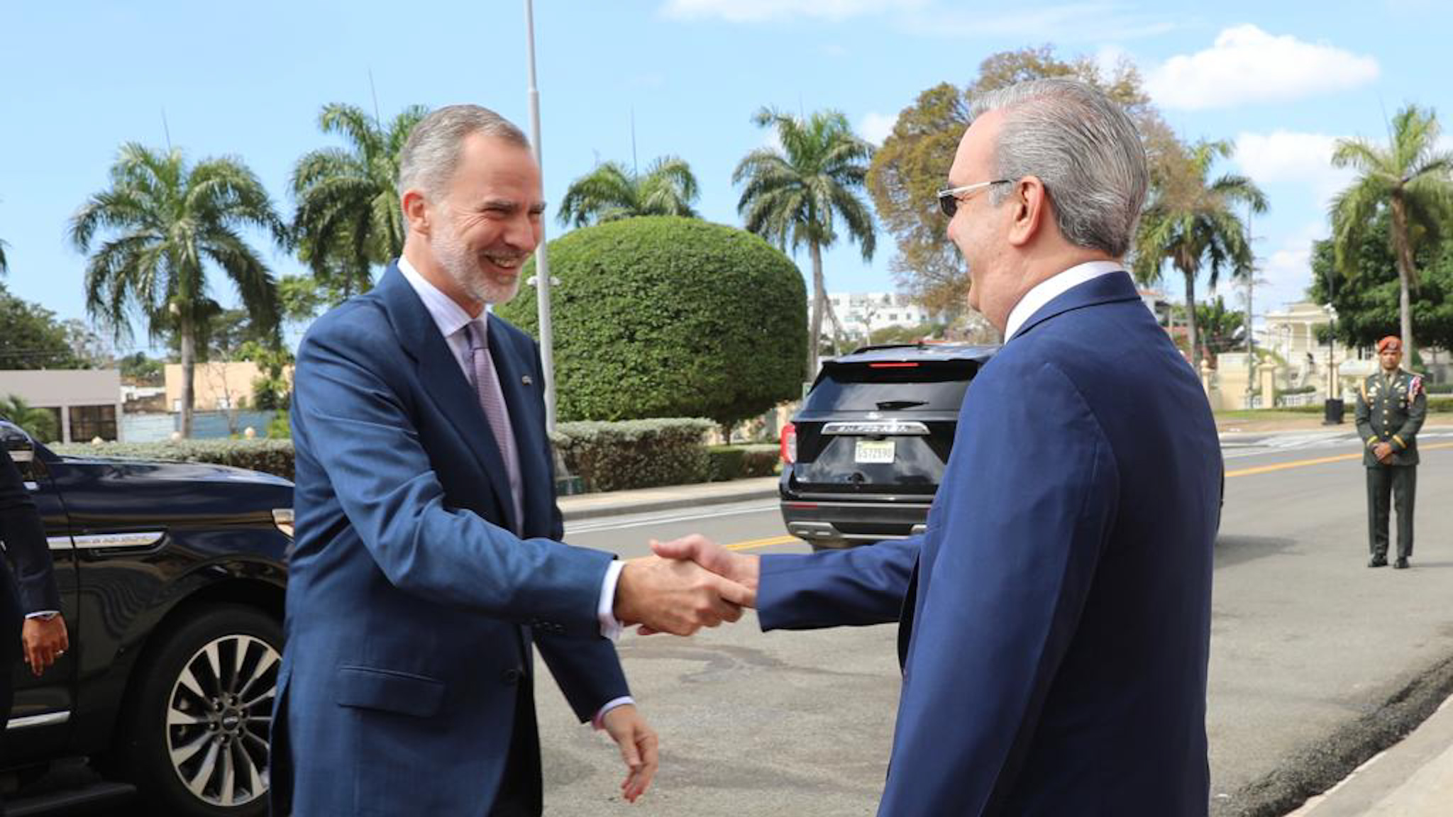 REPÚBLICA DOMINICANA: Presidente Abinader recibe visita de cortesía del rey de España, Felipe VI, en el Palacio Nacional