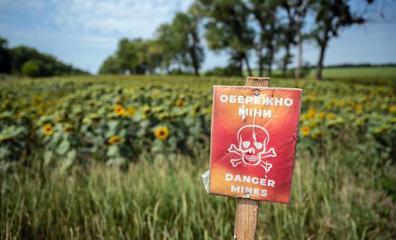 Arranca un programa para limpiar tierras de minas y sustancias contaminantes en Ucrania