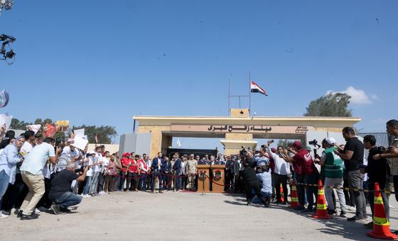 Israel-Palestina: En el cruce de Rafah, Guterres afirma que la entrada de la ayuda a Gaza marca la diferencia entre la vida y la muerte