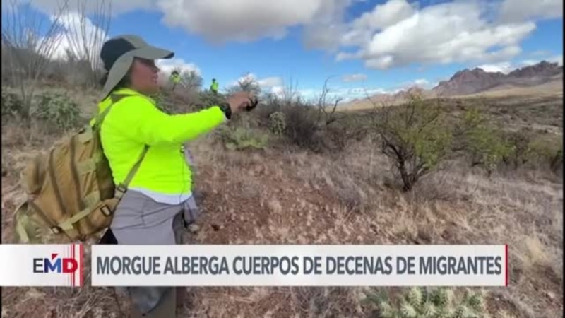Migrantes perecidos en la frontera permanecen sin identificar en morgue de Arizona