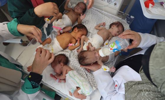 Israel-Palestina: Los bebés que nacen en Gaza llegan a un infierno