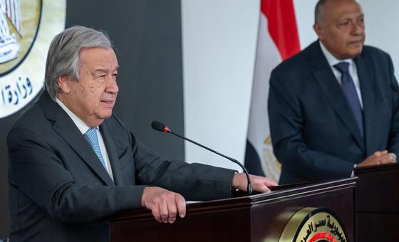 Israel-Palestina: Desde El Cairo, Guterres subraya la necesidad de una 